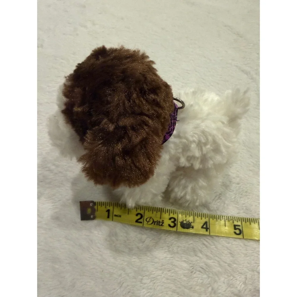 Gund Max Puppy Dog Plush Brown White Lovey Security 4048437 Purple Tag‎ HTF 5in